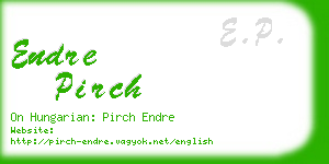 endre pirch business card